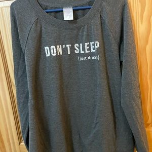 Gray pajama sweatshirt